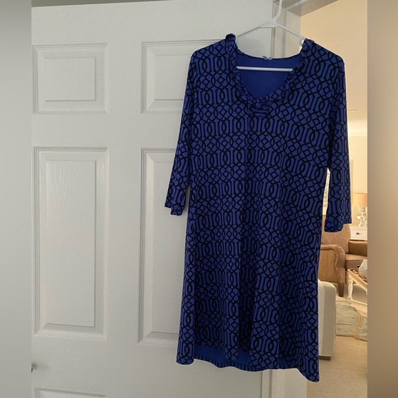 LuluB Dresses Blue And Black Lulub Dress Poshmark